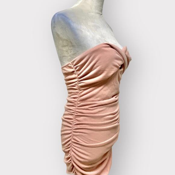 Fashion Nova Strapless Bondage Dress Pink - Picture 6 of 7